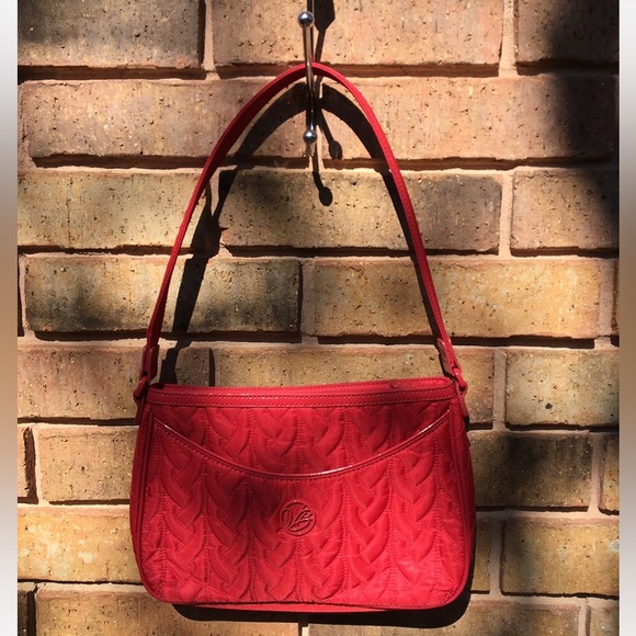 NWOT Vera Bradley Red Quilted & Patent Purse - Picture 1 of 11
